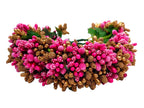 Pink & Gold Pollens Bridal Hair Gajra | Grocsy