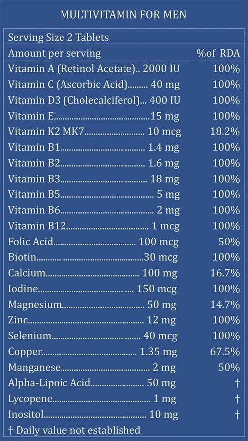 Purayati Multivitamin Tablets for Men | Grocsy