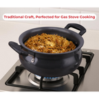 Vinod Black Pearl Hard Anodised Non Stick Handi with Lid | Grocsy