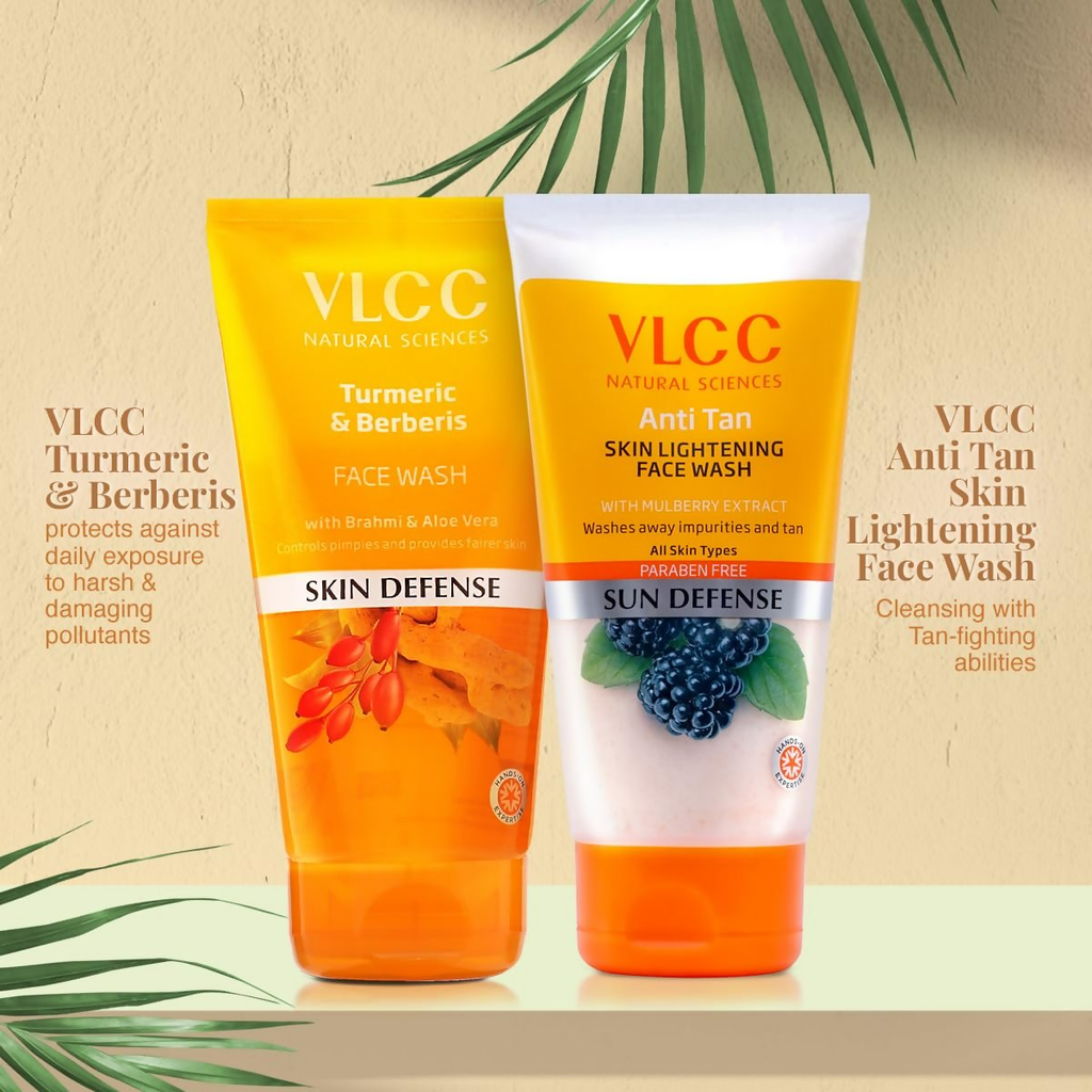 VLCC Turmeric & Berberis Face Wash + Anti Tan Face Wash | Grocsy