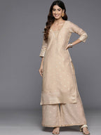 Ahalyaa Women's Traditional wear Kurta Set - Tan | Grocsy