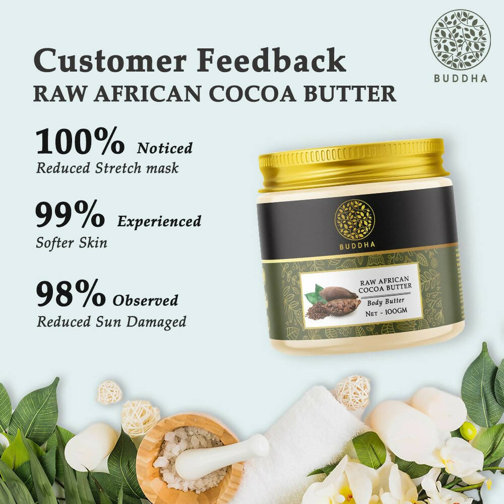 Buddha Natural Cocoa Butter Unrefined - o Help protect the skin, moisturized & hydrated Skin | Grocsy