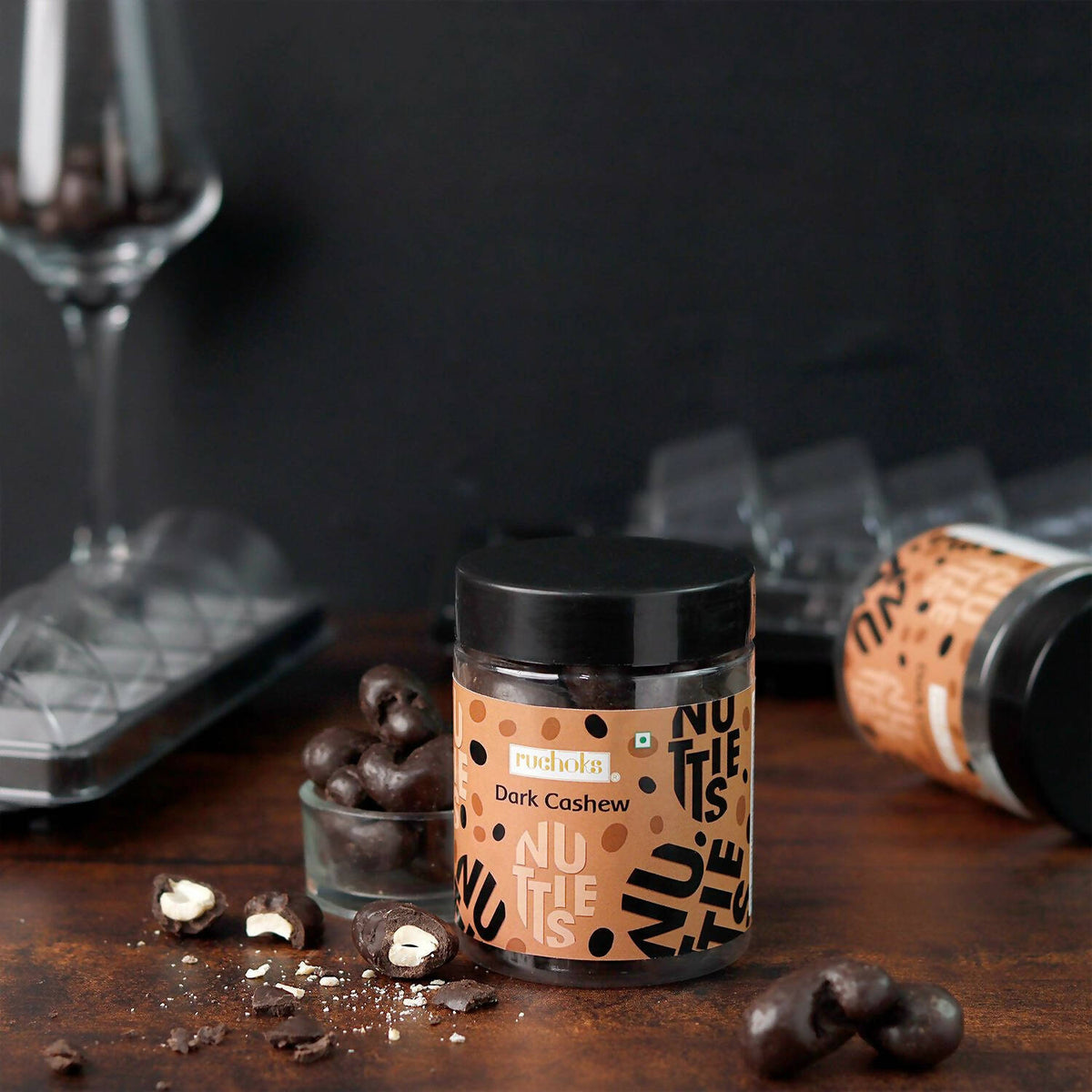 Dibha Ruchoks - Dark Cashew Draggies Chocolate Coated | Grocsy