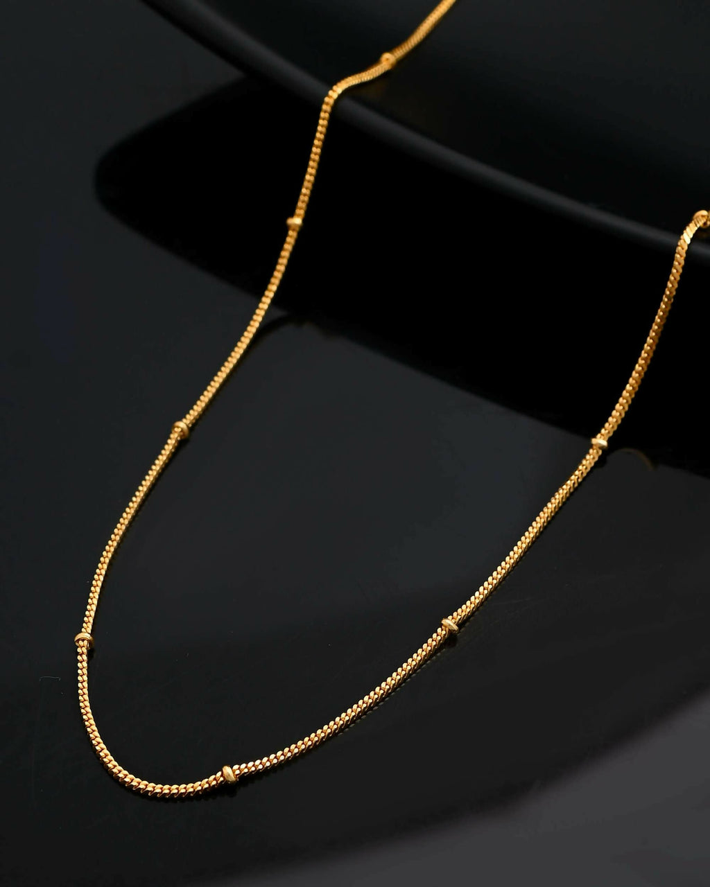 VOJ Gold-Polished Small Gold Beads Chain For Women | Grocsy