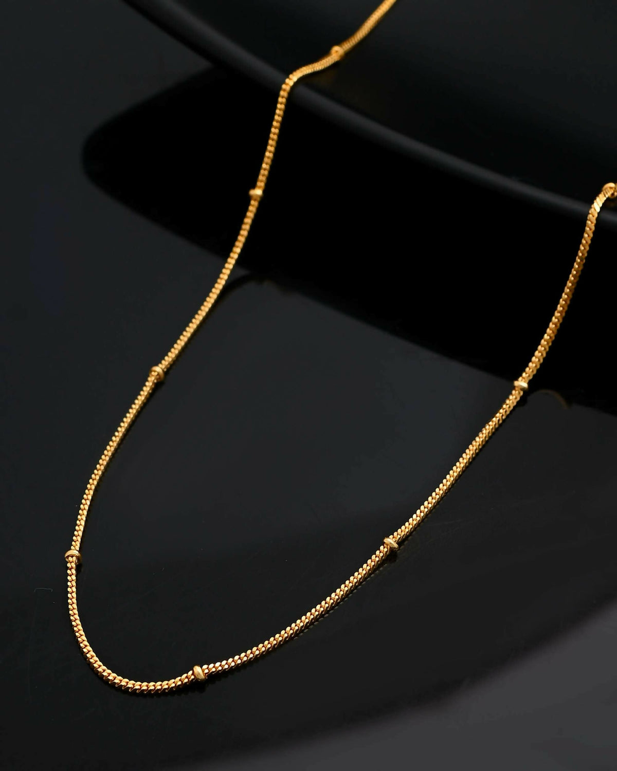 VOJ Gold-Polished Small Gold Beads Chain For Women | Grocsy
