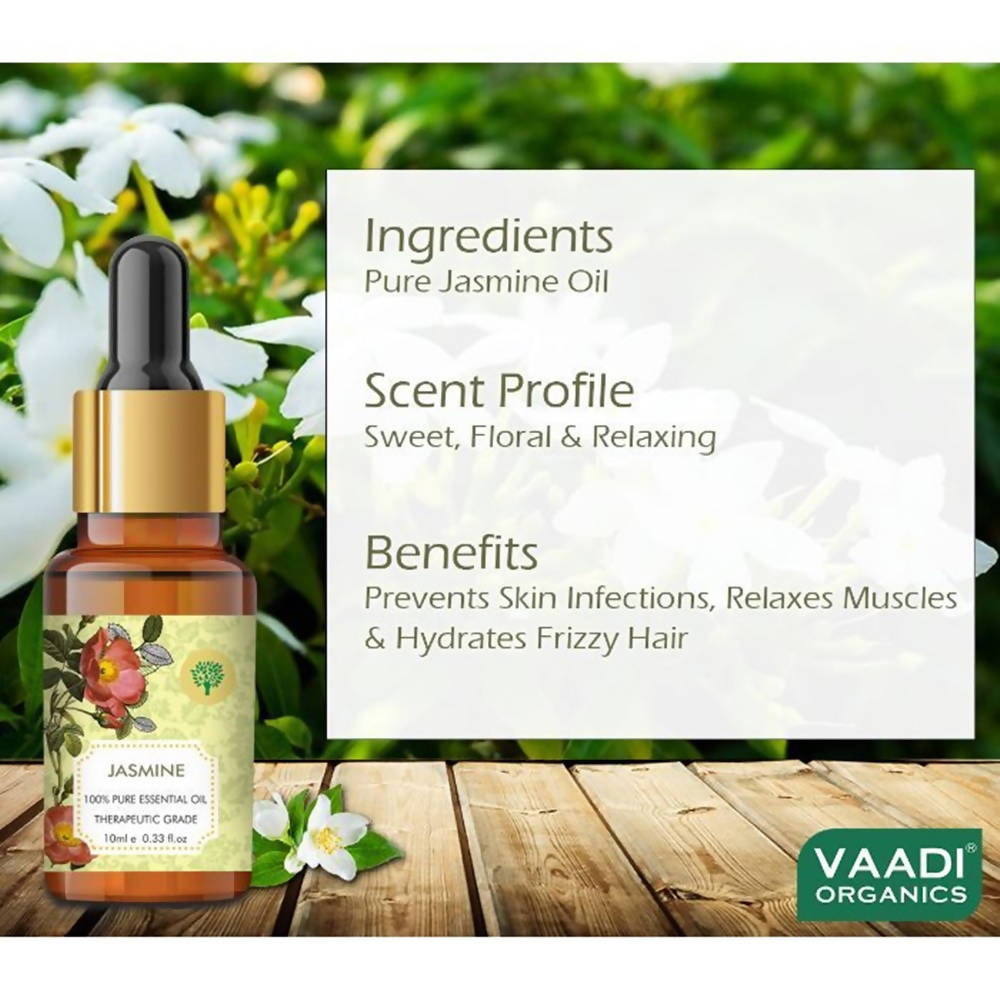 Vaadi Herbals Jasmine 100% Pure Essential Oil Therapeutic Grade | Grocsy