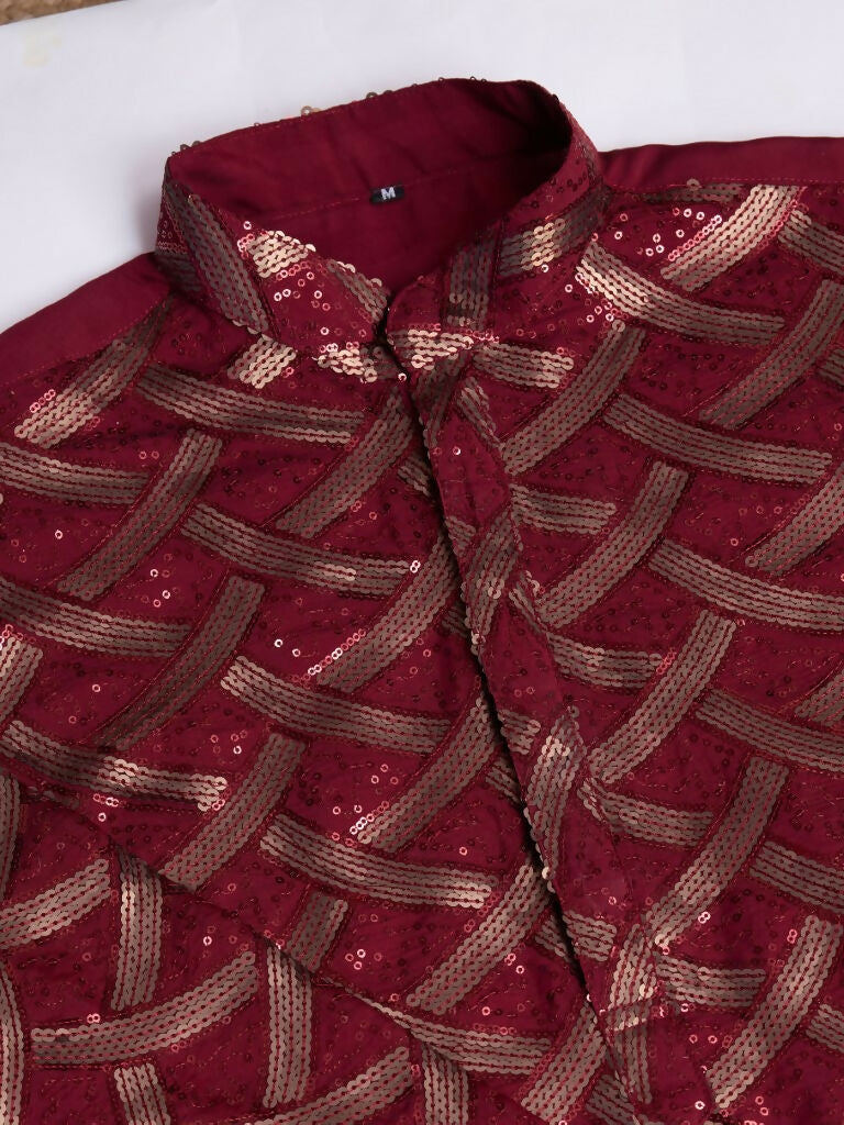 Vastranavya Traditional Festival Wear Pure Silk Thread & Sequence Embroidered Work Kurta | Grocsy
