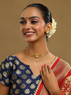 Ruby Raang Golden Traditional Choker with Studs | Grocsy