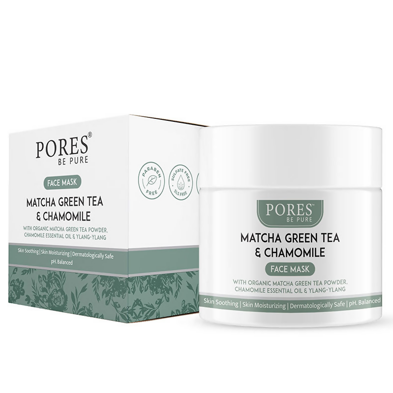 Pores Be Pure Matcha Green Tea Clay Face Mask With Green Tea | Grocsy
