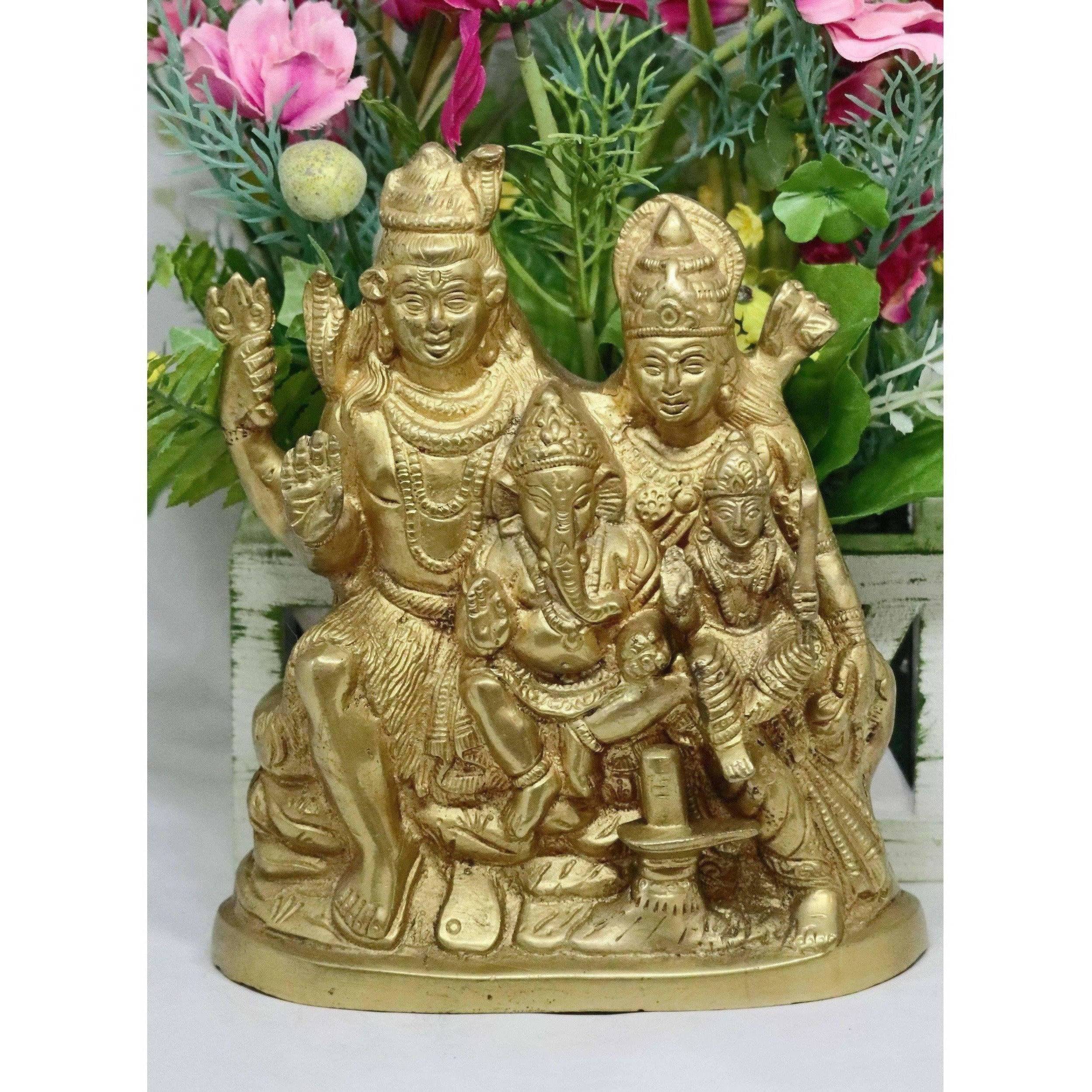 Chahat Premium Living Brass Shiv Parivar | Grocsy