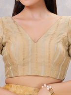 Joban Fashion Women Cotton Blend Gold Stitched Blouse | Grocsy
