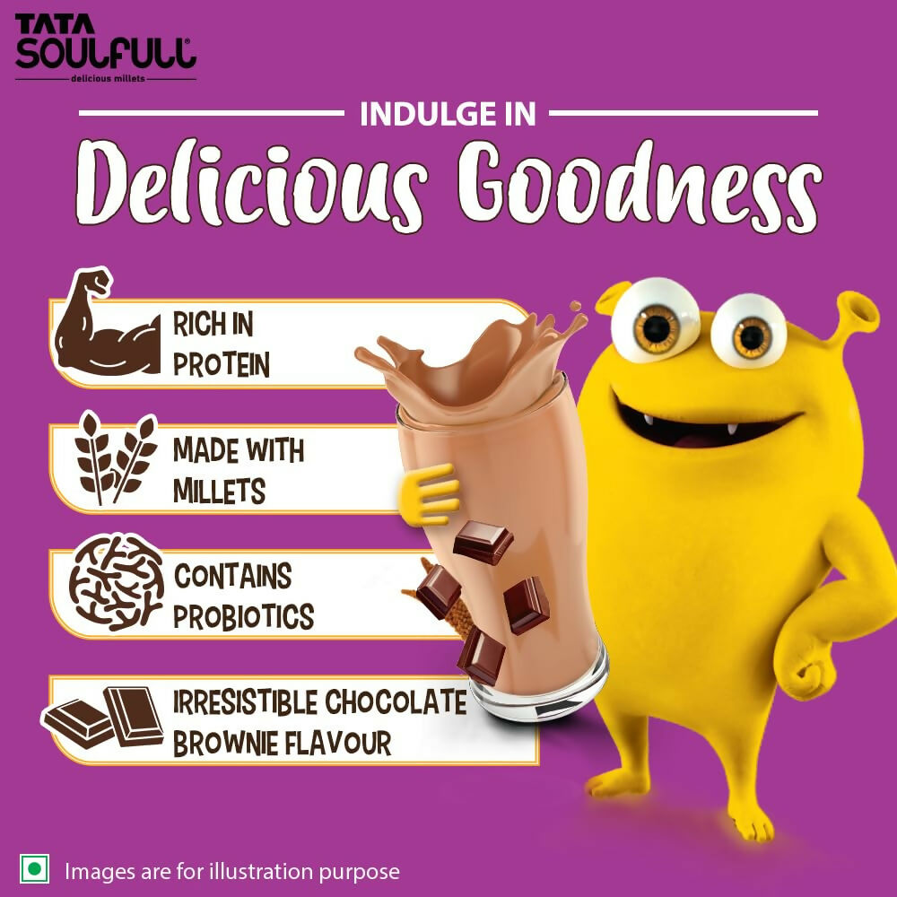 Tata Soulfull Nutri Drink+ For Kids With Millets - Chocolate Brownie Flavor | Grocsy