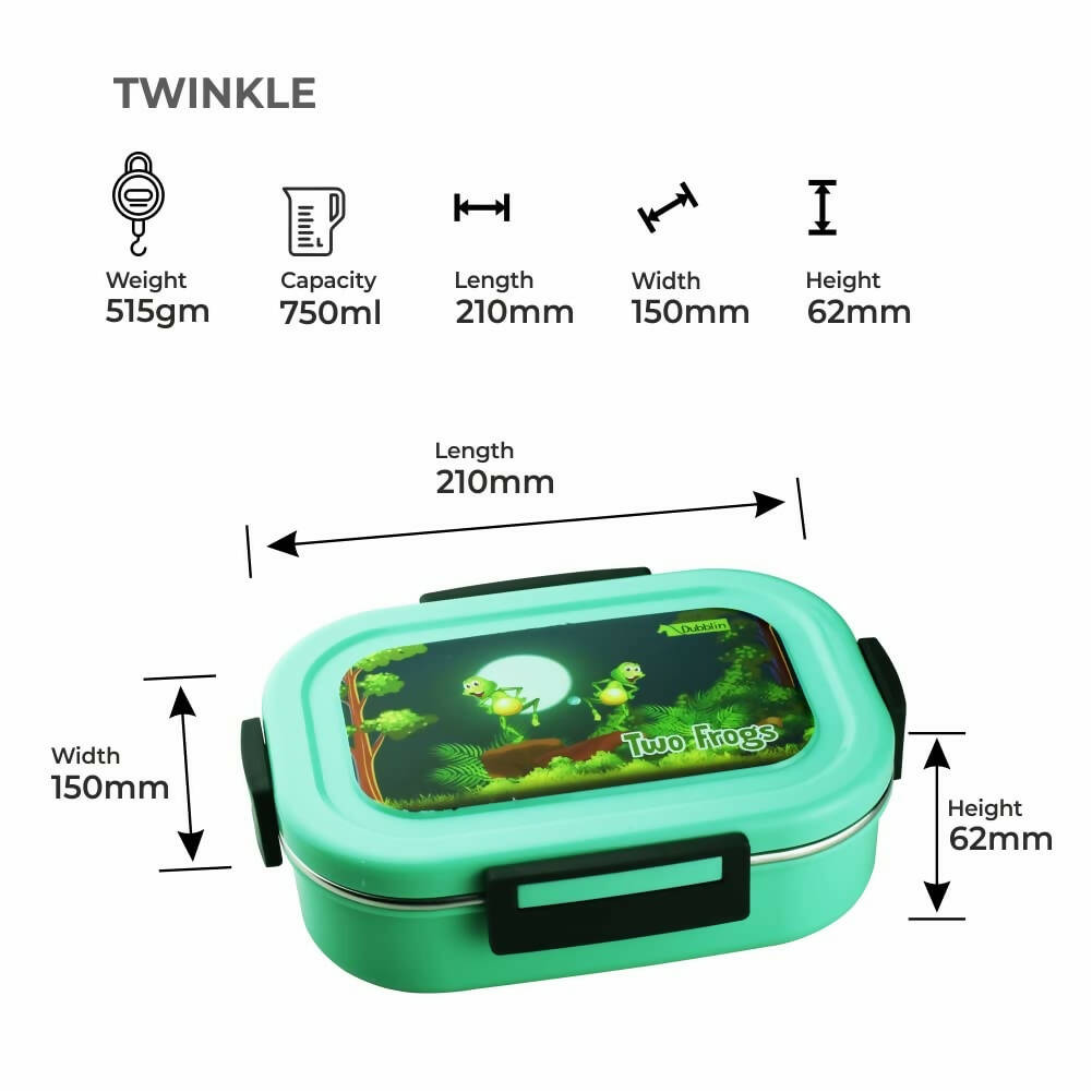 Dubblin Twinkle Stainless Steel Lunch Box | Grocsy