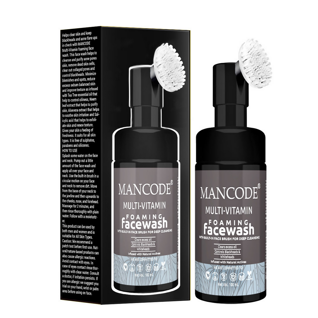 Mancode Multi-Vitamin Foaming Face Wash | Grocsy