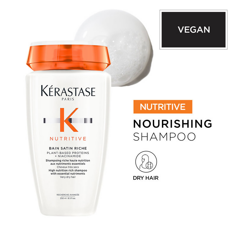 Kerastase Nutritive Riche Shampoo For Dry Hair With Proteins & Niacinamide Vegan | Grocsy