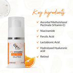 Fixderma 17% Vitamin C Face Serum For Glowing Skin, Anti Ageing Night Face Serum | Grocsy