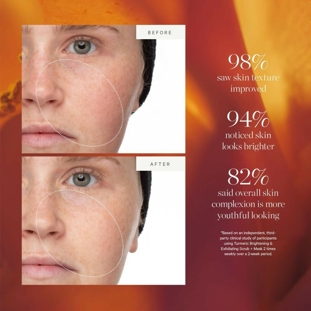 Kora Organics Turmeric Brightening & Exfoliating Scrub+ Mask With Rosehip | Grocsy