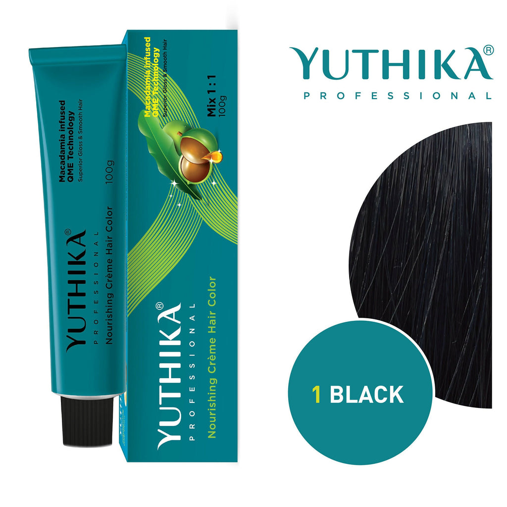 Yuthika Professional Creme Hair Colour - Natural Black | Grocsy