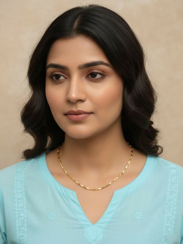 NVR Women Gold Plated Handcrafted Minimal Chain | Grocsy