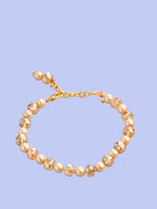 NVR Women Gold Toned Artificial Beads Wraparound Bracelet | Grocsy