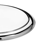 Vinod Stainless Steel Rajbhog Plate, Lunch & Dinner Plate - 28.5 cm | Grocsy