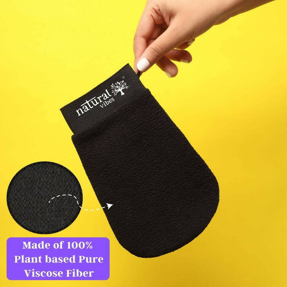 Natural Vibes Deep Cleanse & Exfoliating Routine - Shower Gel Body Wash & Scrubbing Glove | Grocsy