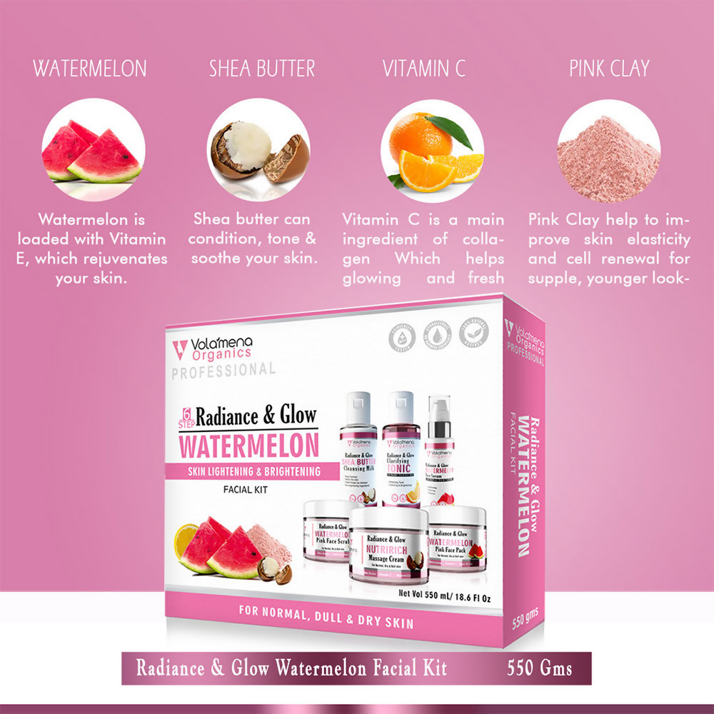 Volamena Radiance & Glow Watermelon Facial Kit | Grocsy
