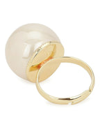 Cream Pearl Adjustable Ring- Ruby Raang | Grocsy