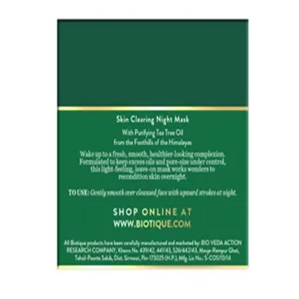 Biotique Advanced Organics Tea Tree Skin Clearing Night Mask | Grocsy