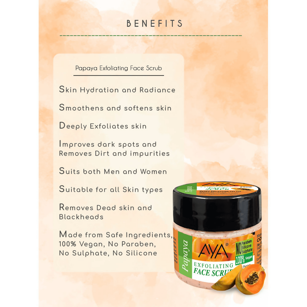 AYA Papaya Exfoliating Face Scrub | Grocsy