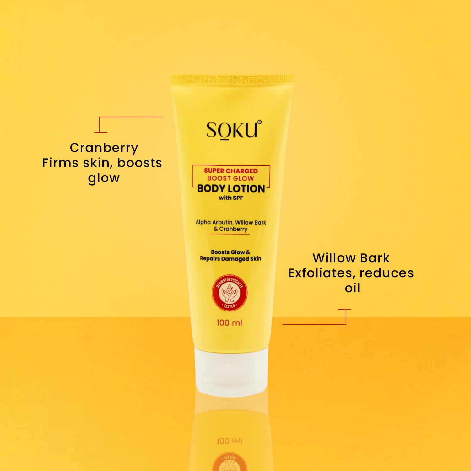 SOKU Super Charged Boost Glow Body Lotion With SPF | Grocsy
