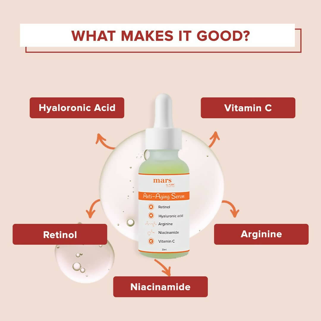 Mars By GHC 1% Retinol Anti Aging Face Serum For Beginners | Grocsy