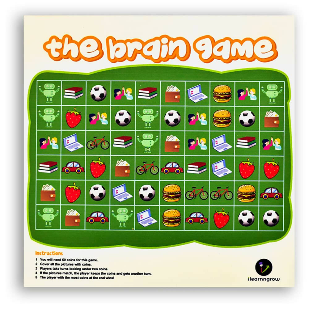 iLearnngrow Kid's Brain Board Game to Improve Memory and Observation Skills for Age 5 - 10 Years | Grocsy