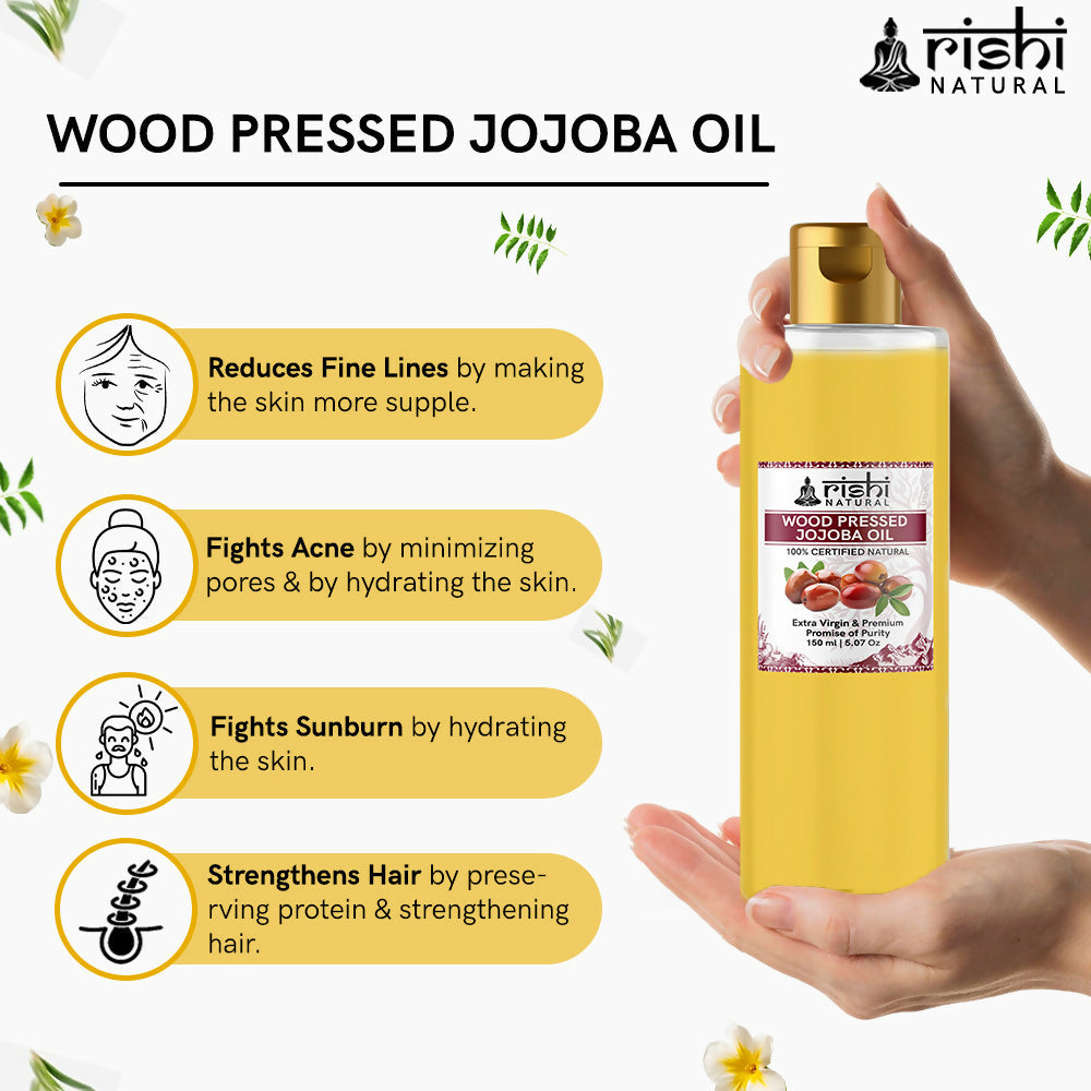 Rishi Natural Jojoba Oil Wood-Pressed | Grocsy