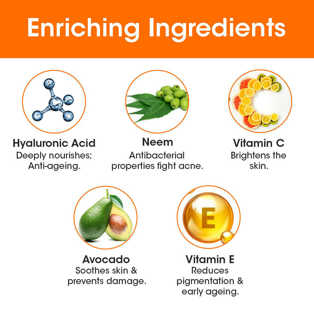 TAC - The Ayurveda Co. Vitamin C Foaming Face Wash for Face Brightening, Clean & Glowing Skin for Women & Men | Grocsy