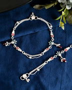 VOJ Set of 2 Traditional Stylish Designer Anklet | Grocsy