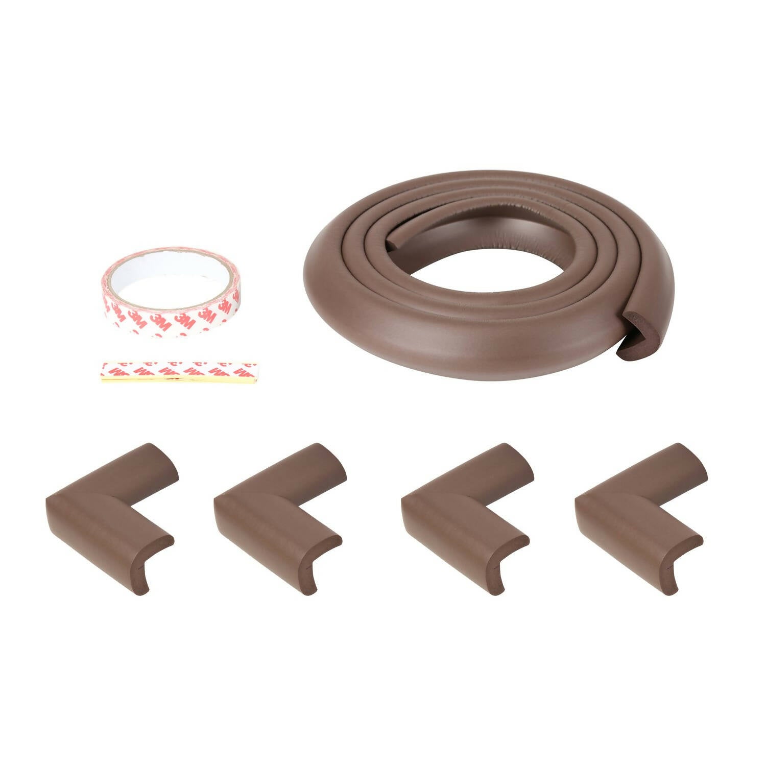 Safe-O-Kid Unique High Density L-Shaped 2 M Long 1 Large Edge Guard With 4 Corner Cushions | Grocsy