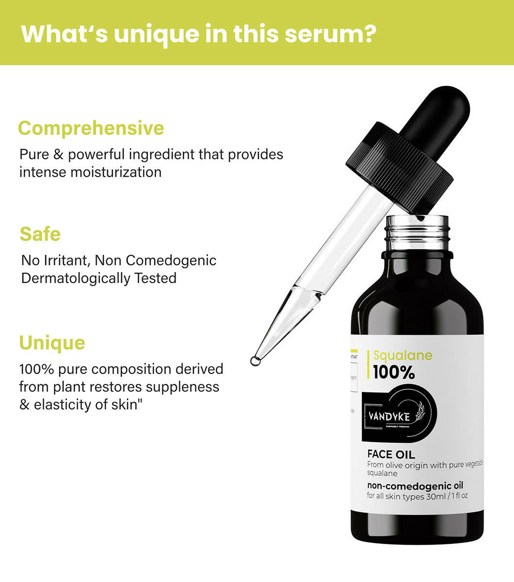 Vandyke Squalane 100% Face Oil | Grocsy