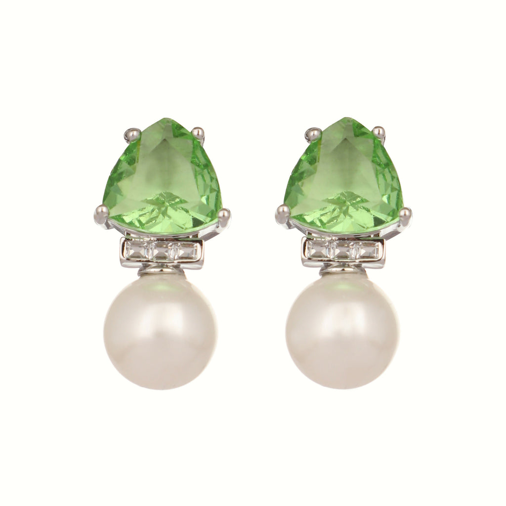 Nuyug Green Emerald Elegance Anti Tarnish Studs | Grocsy