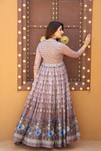 Partywear Designer Pastelpink Chanderi Suit - Anbazaar | Grocsy