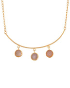 VOJ One Gram Gold-Polished Stone Studded Necklace and Earrings Set | Grocsy