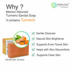 Merlion Naturals Turmeric and Sandal Glycerine Soap | Grocsy