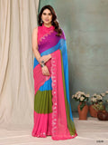 Aafreen Partywear Designer Multi Georgette Fancy Saree | Grocsy