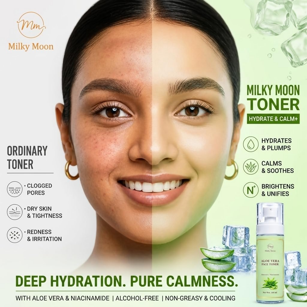 Milky Moon Aloe Vera Toner Instant Cooling & Hydrating Face Toner | Grocsy