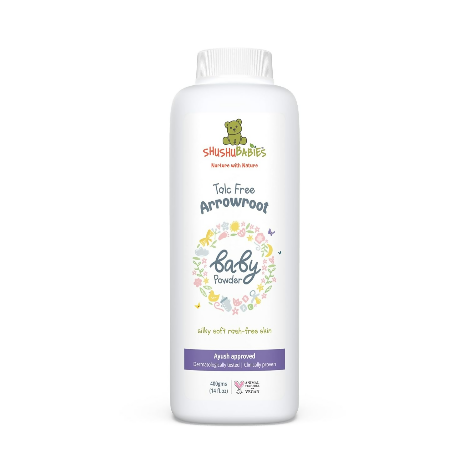 ShuShu Babies Talc Free Baby Powder with Arrowroot Extracts (under 0-3 Years Baby) | Grocsy