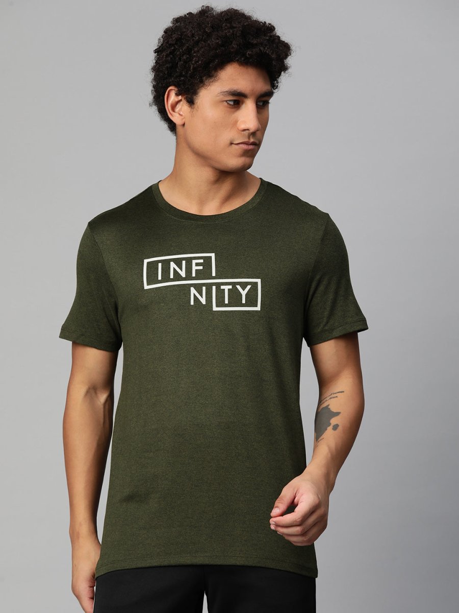 Alcis Typography Printed Anti Static Slim Fit T-shirt | Grocsy