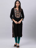 Souchii Women Ethnic Motifs Yoke Design Mirror Work Beautiful Kurta | Grocsy