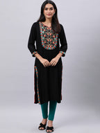 Souchii Women Ethnic Motifs Yoke Design Mirror Work Beautiful Kurta | Grocsy