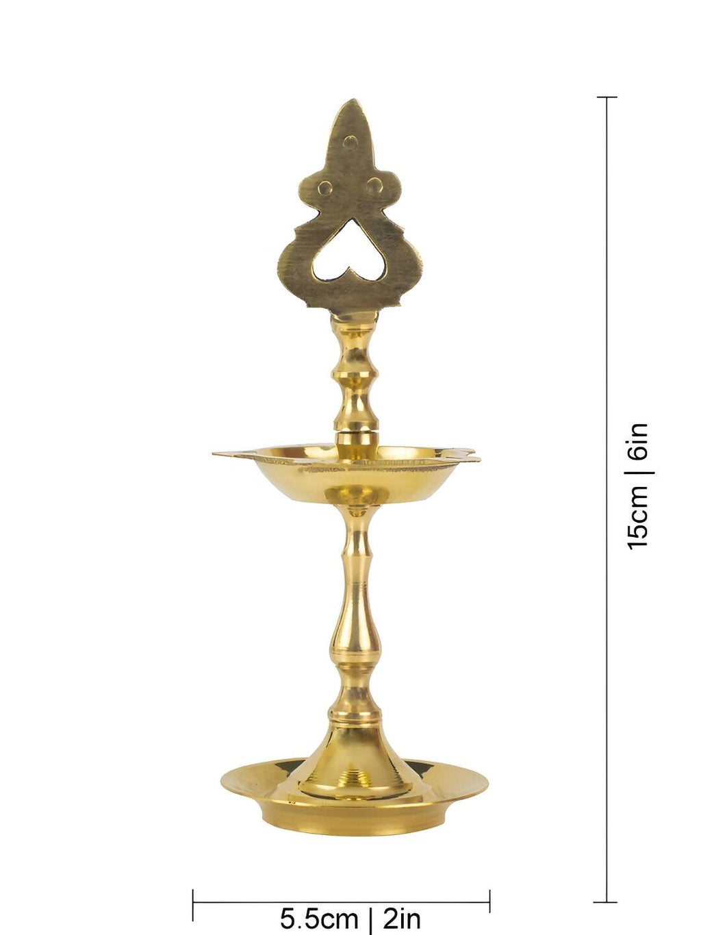 Spillbox Gold Toned Small Kuthu Vilakku Lakshmi Diya Pooja Essentials | Grocsy