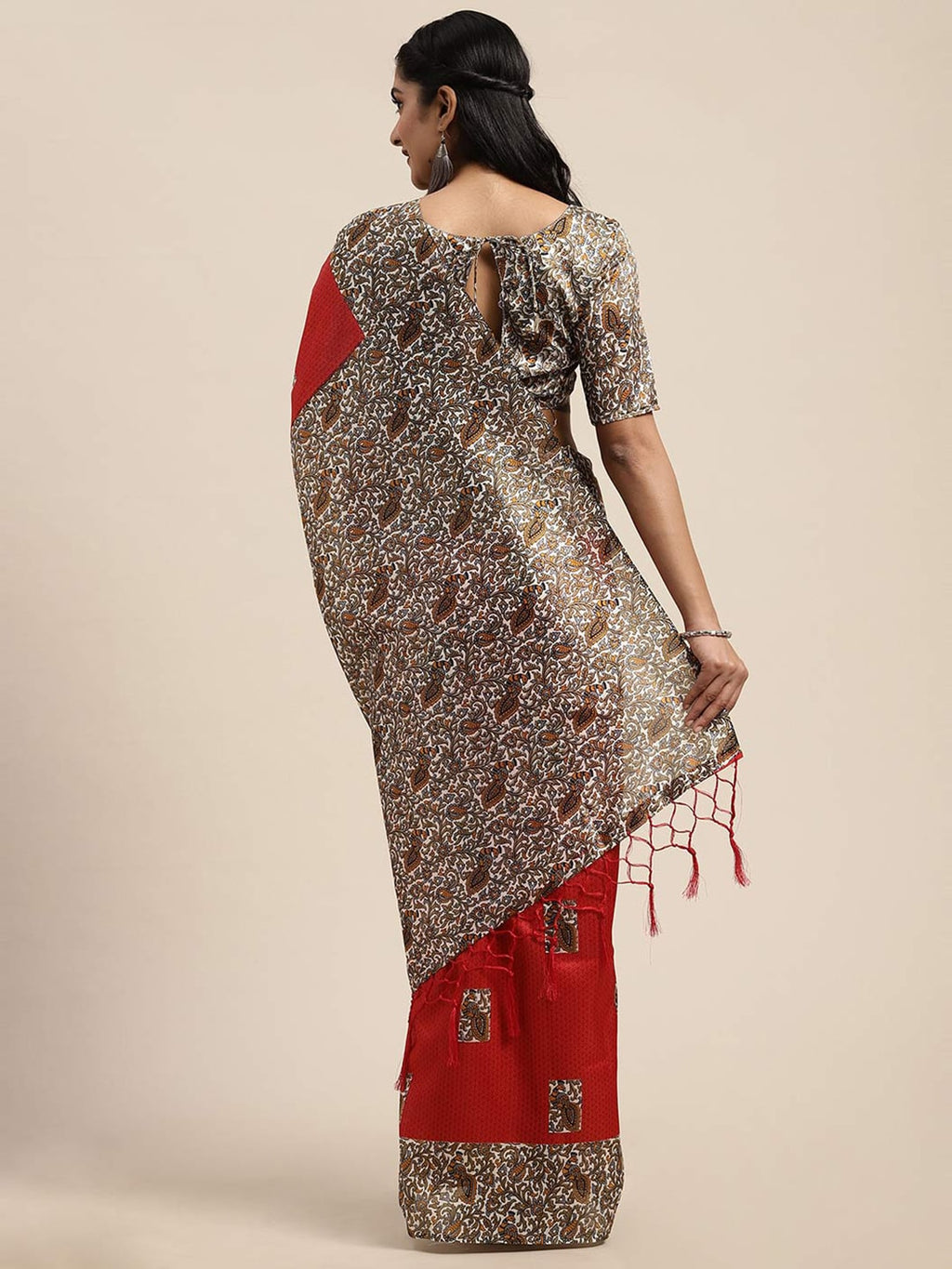 Saree Mall Red Art Silk Sarees | Grocsy